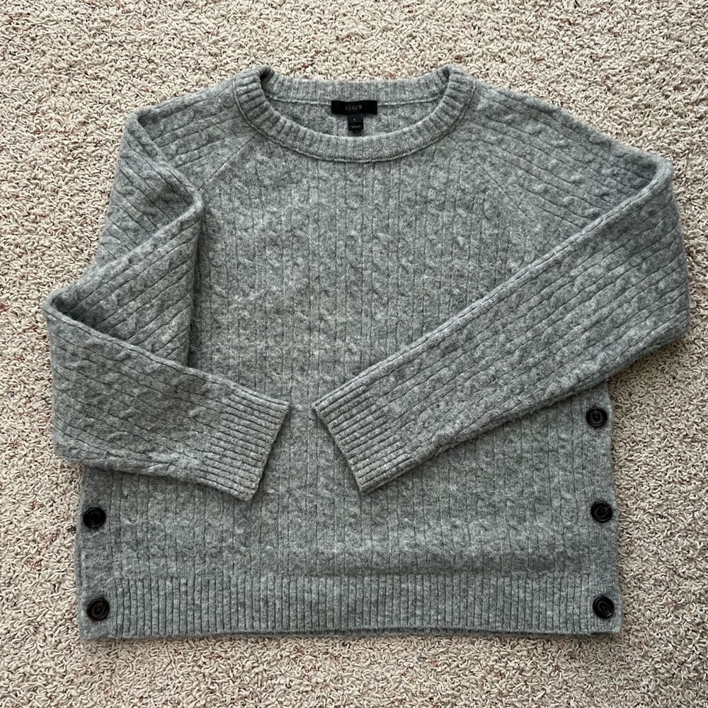 J Crew sweater with button detail size large